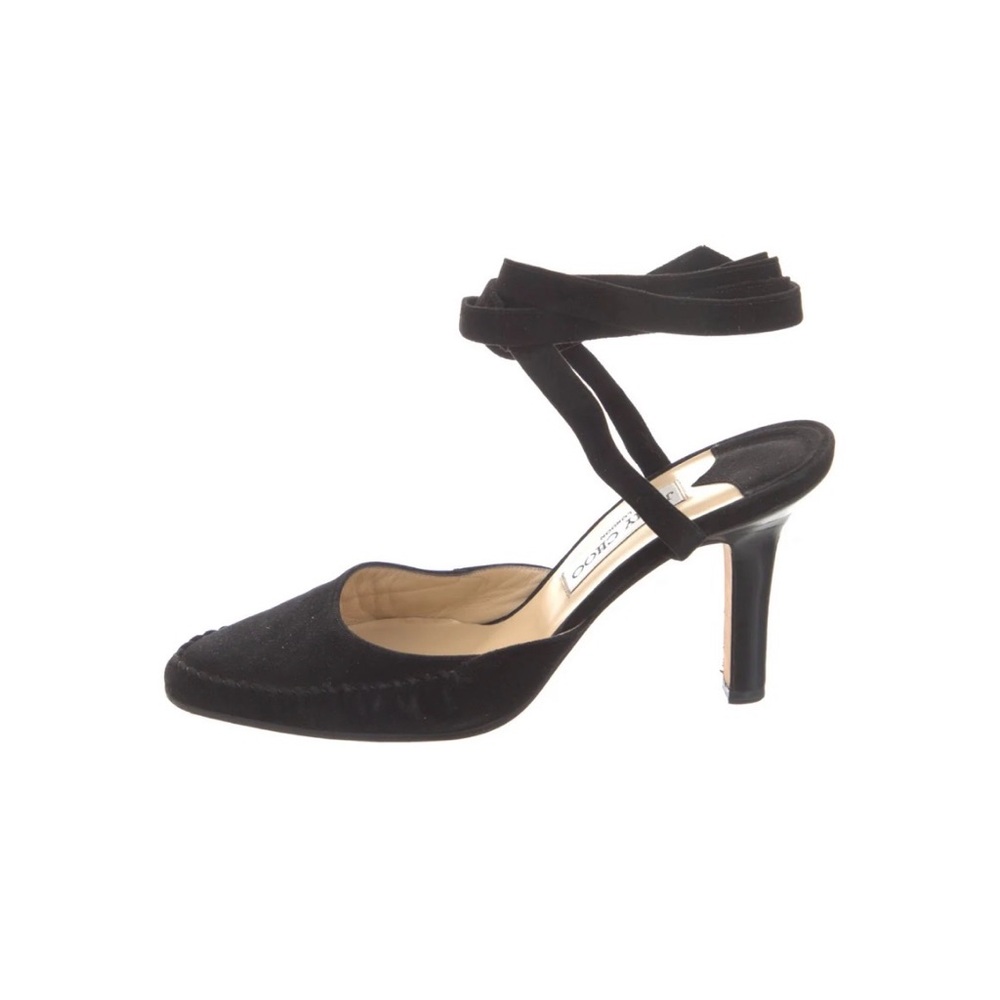 Jimmy Choo Black Ankle Strap Heels